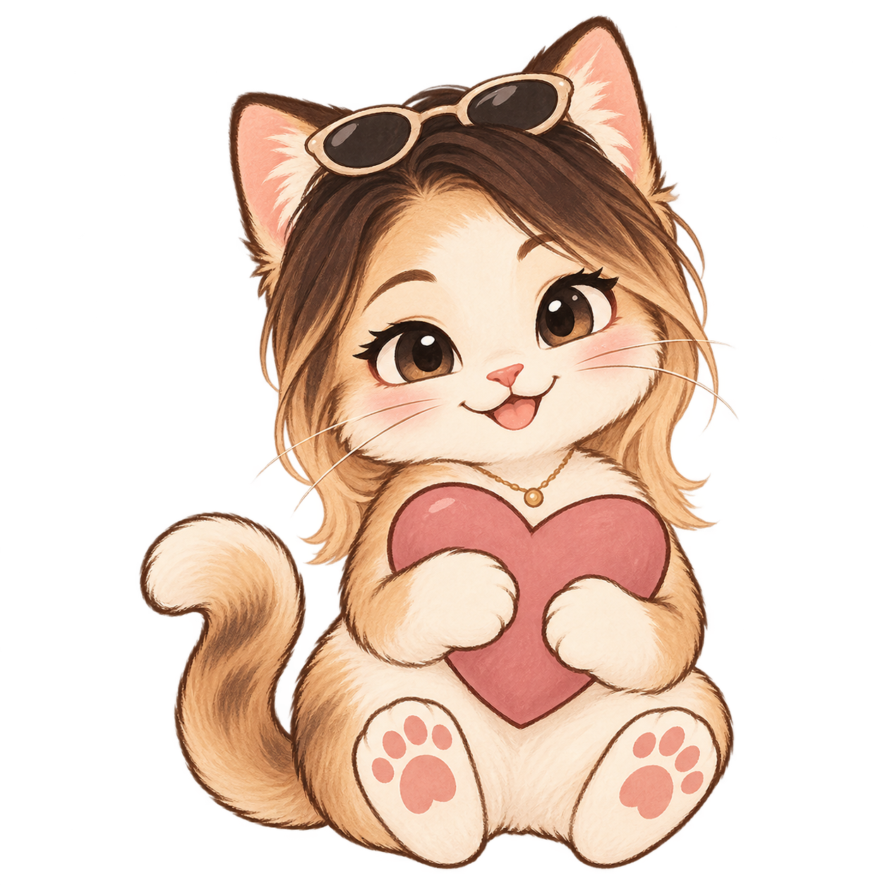Siyin hugging a heart